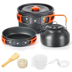 Camping Cooking Set Outdoor Aluminum Lightweight Equipment Camping