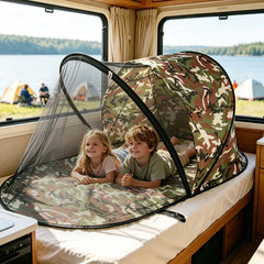 Portable Mosquito Net No Installation Full Cover Camping Tent Outdoor Beach Sunshade Shelter Camouflage Style
