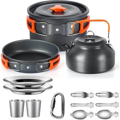 Camping Cooking Set Outdoor Aluminum Lightweight Equipment Camping