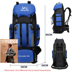 90L Waterproof Hiking Camping Trekking Backpack Rucksack