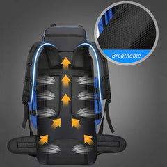 90L Waterproof Hiking Camping Trekking Backpack Rucksack