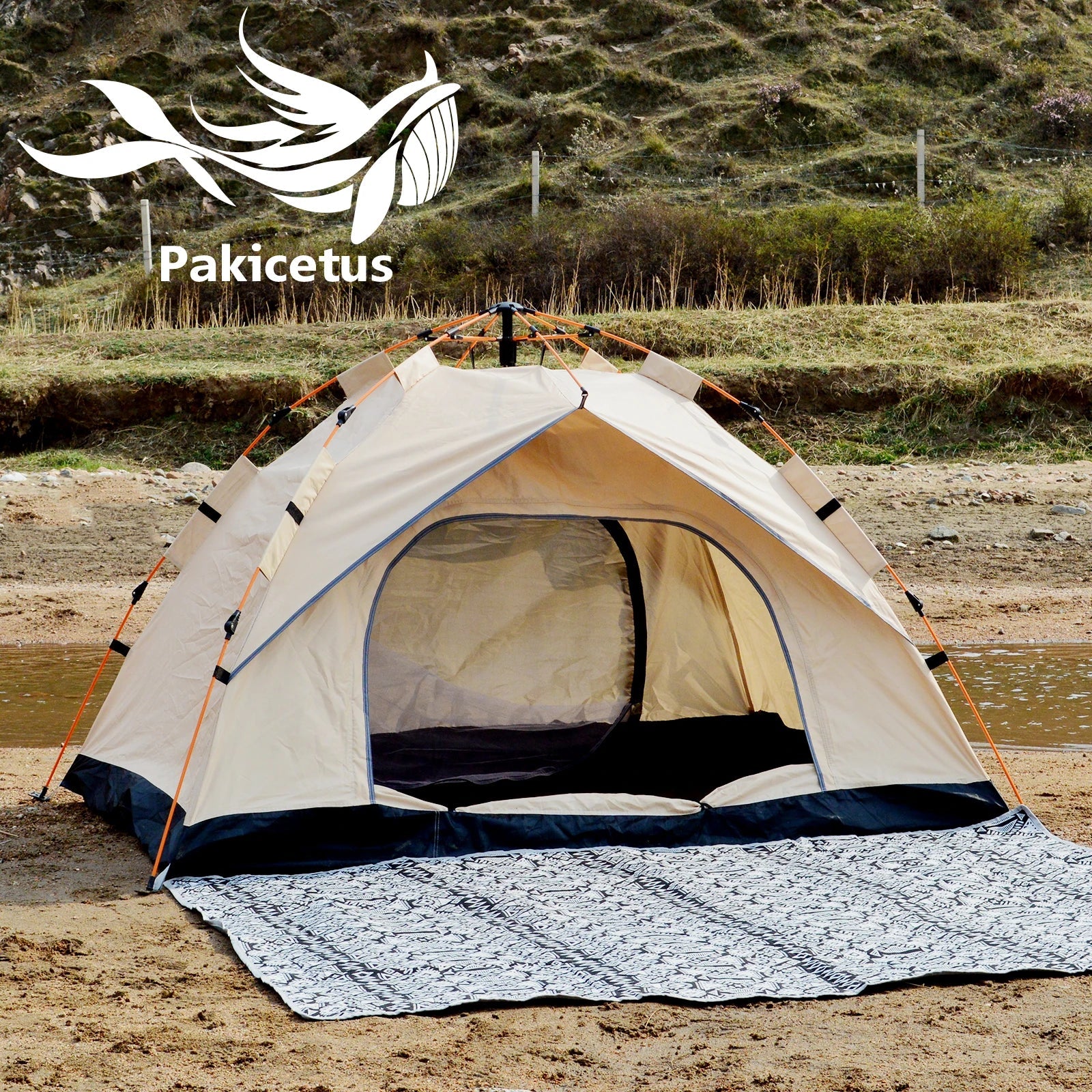 Pakicetus Instant Golden Tent Portable Sun And Rain Shelter