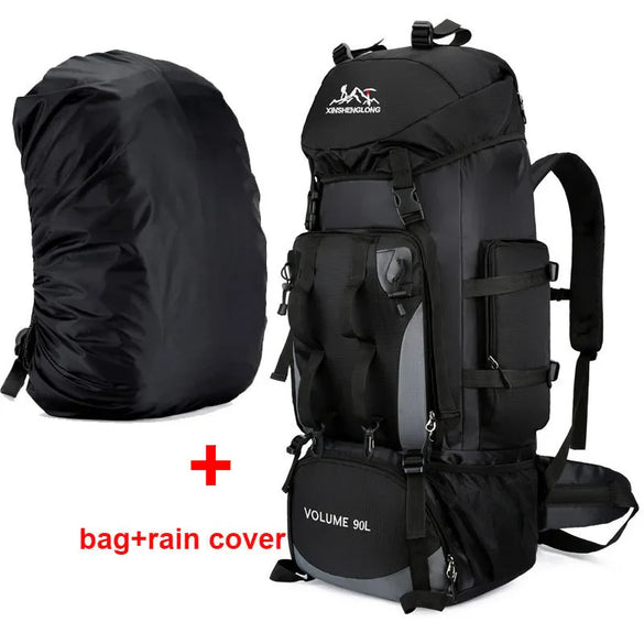 90L Waterproof Hiking Camping Trekking Backpack Rucksack