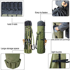 Cylinder Outdoor Fishing Rod Gear Storage Bag
