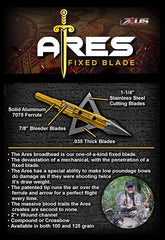 ZEUS ARES BROADHEADS 100GR OR 125GR (3 PACK)
