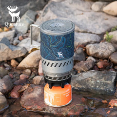 Integrated Heat Collection Camping Stove System Outdoor