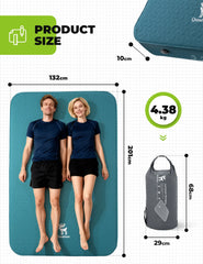 Portable Inflating Sleeping Pad with Foam for Camping