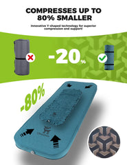 Portable Inflating Sleeping Pad with Foam for Camping
