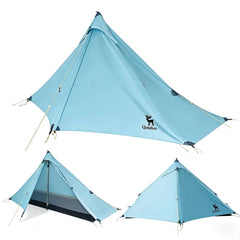 Ultralight 1-Person Poleless Rainproof Camping Tent