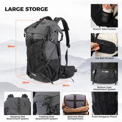 30-35L Lightweight Waterproof Outdoor Hiking Backpack