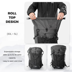 30-35L Lightweight Waterproof Outdoor Hiking Backpack