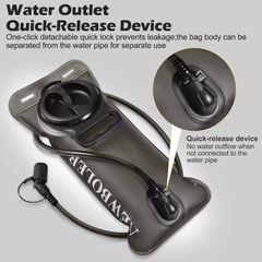 Tactical Hydration Reservoir Water Bladder Quick Release Hose